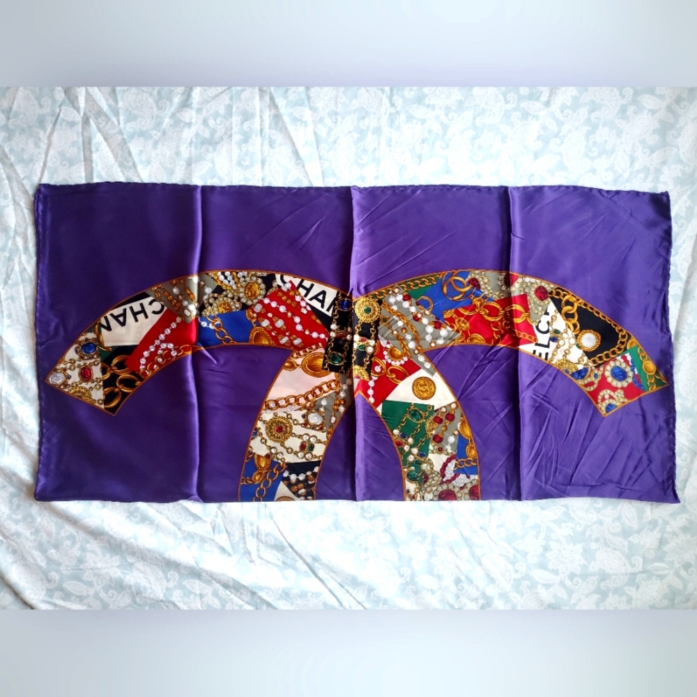 💜Chanel CC Jewel Print Scarf💜 - Picture 2 of 9